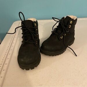 Timberland black waterproof boots -‎ kids  size 8
